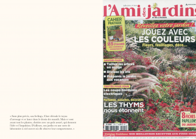 Couverture du magazine de jardinage "L'ami des jardins" juillet 2014