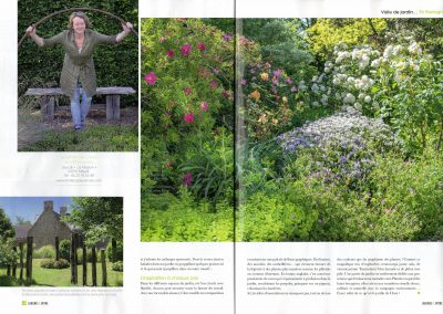 Article mettant en vedette le jardin de Clare Obéron, paysagiste, dans le Magasin Jardinage, Jardins à Vivre, "Éloge du naturel"